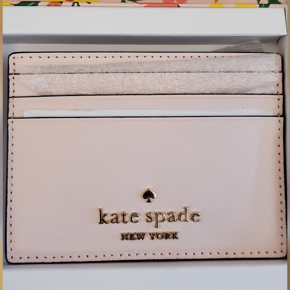 KATE SPADE NEW YORK Madison Card Holder light rose pink Leather Gift NWT, NIB - Picture 2 of 8